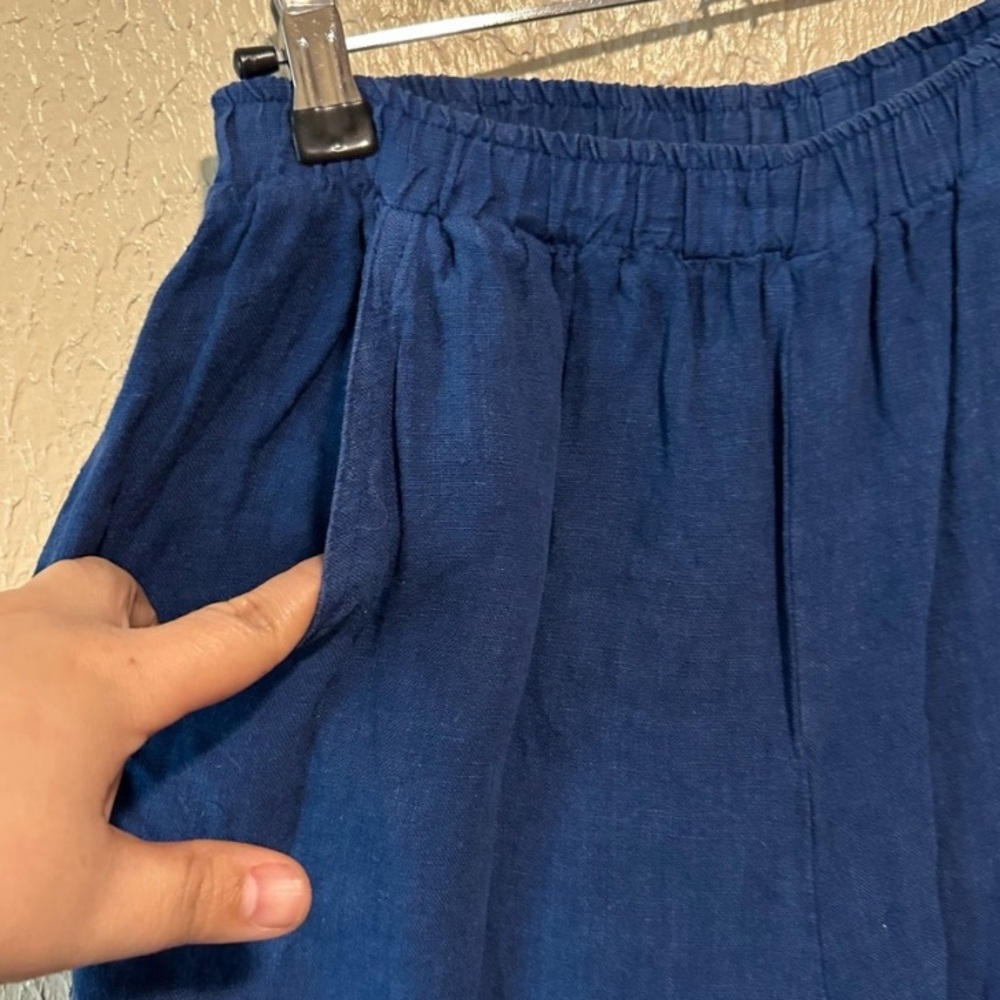 Match Point Wide Leg Linen Pants Size Small